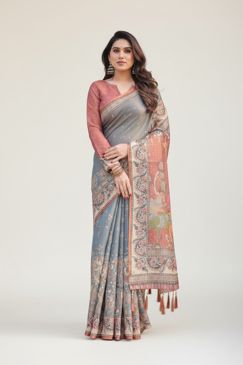 Smoky Grace Handloom Saree